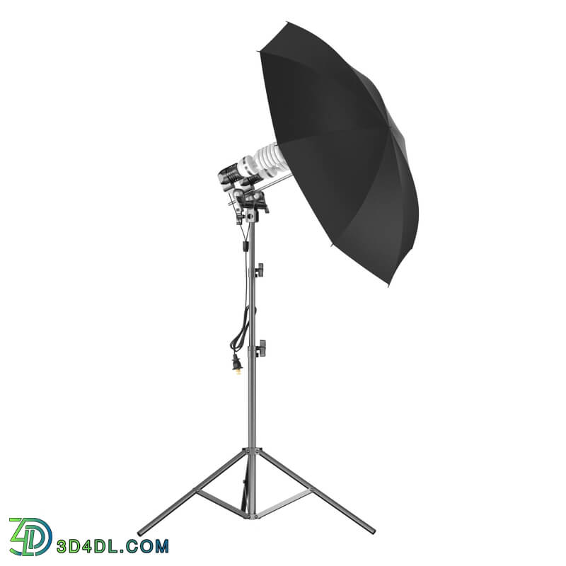 CgTrader Stage Studio Lighting Umbrella Double Light